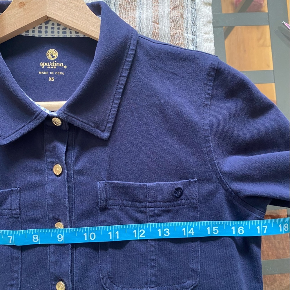 Spartina 449 Navy Blue Camilla Polo Shirt Dress XS - Picture 13 of 16